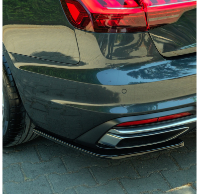Difusores laterales traseros unidireccionales compatibles con Audi A4 (B9) Sedán/Avant Facelift 2019-2024 - Negro brillante Onew