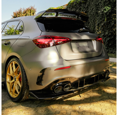 Difusores laterales traseros unidireccionales compatibles con Mercedes Clase A (W177) A45 S Aero Pack 2019-2023 y FL 2023- - Neg