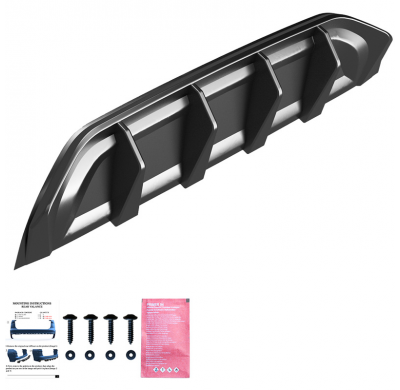 Difusor trasero unidireccional compatible con Volkswagen Tayron (R41) 2024- - Negro brillante Oneway