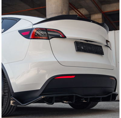 Alerón trasero unidireccional compatible con Tesla Model Y 2019-2025 - Negro brillante Oneway