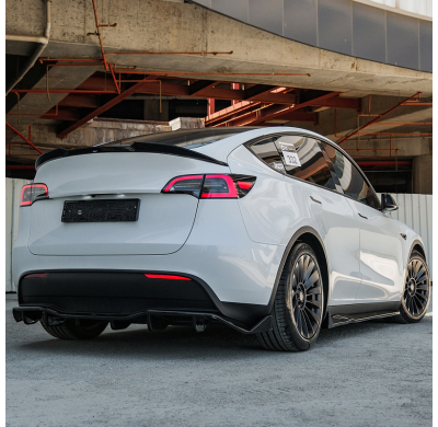 Alerón trasero unidireccional compatible con Tesla Model Y 2019-2025 - Negro brillante Oneway