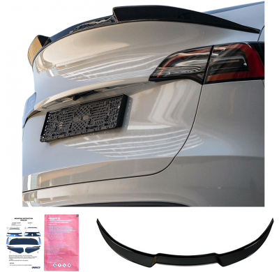 Alerón trasero unidireccional compatible con Tesla Model Y 2019-2025 - Negro brillante Oneway