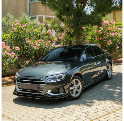 Faldones laterales Oneway Set compatibles con Audi A4 (B9) Sedán/Avant Facelift 2019-2024 - Negro brillante Oneway