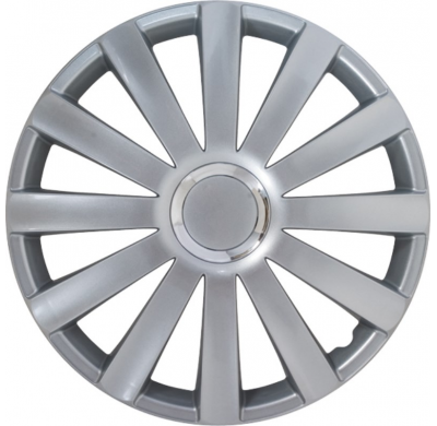 Juego De Tapacubos Spyder 13-Pulgadas Silver + Aro Cromado Autostyle
