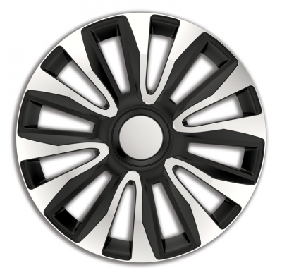 Juego De Tapacubos Avalone 15-Pulgadas Silver/Negro Autostyle