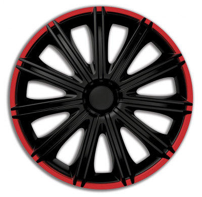 Juego De Tapacubos Nero R 14-Pulgadas Negro/Rojo Autostyle