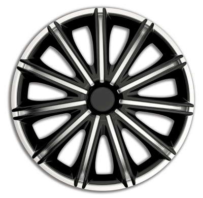Juego De Tapacubos Nero 14-Pulgadas Silver/Negro Autostyle