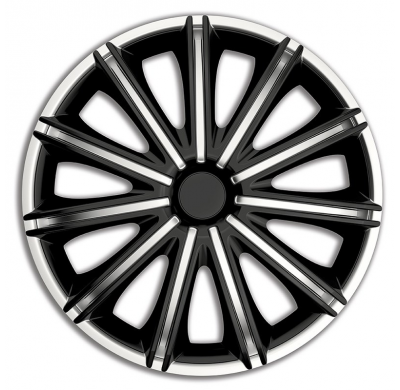 Juego De Tapacubos Nero 15-Pulgadas Silver/Negro Autostyle