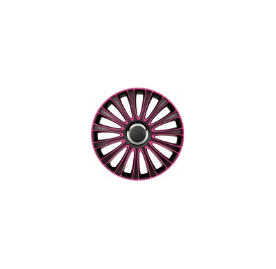 Juego De Tapacubos Lemans 13-Pulgadas Negro/Rosa Autostyle
