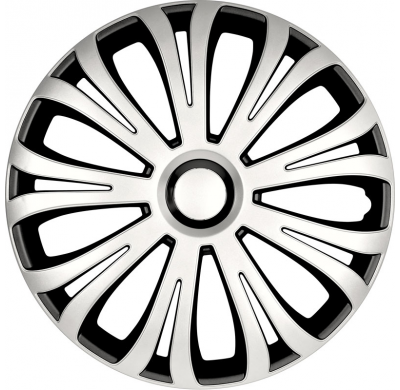 Juego De Tapacubos Avera 15-Pulgadas Silver/Negro Autostyle