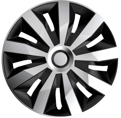 Juego De Tapacubos Penta 15-Pulgadas Silver/Negro Autostyle