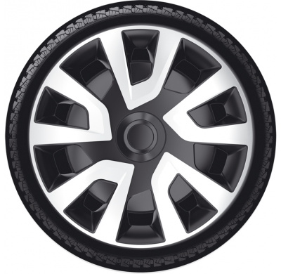 Juego De Cubiertas De Rueda Revo-Van 16 Pulgadas Plata/Negro (Esférico)
