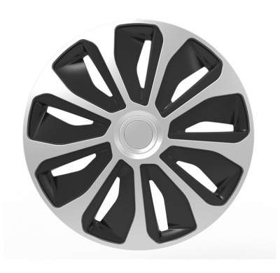 Juego De Cubiertas De Rueda Platin 14 Pulgadas Plata/Negro