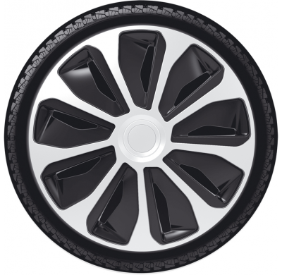 Juego De Cubiertas De Rueda Platin 16 Pulgadas Plata/Negro