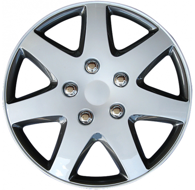 Juego De Tapacubos Michigan 15-Pulgadas Blanco/Charcoal Gris Autostyle