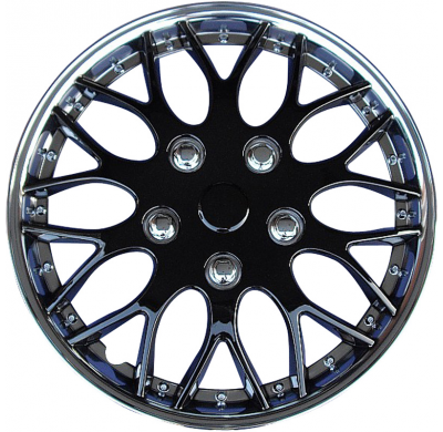 Juego De Tapacubos Missouri 15-Pulgadas Cromado/Negro Autostyle