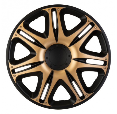 Juego De Tapacubos J-Tec Cubre El Nascar 15 Pulgadas Negro/Oro