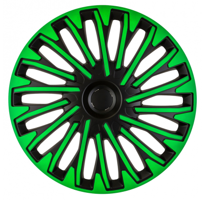 Juego De Tapacubos Soho 13 Pulgadas Negro/Verde