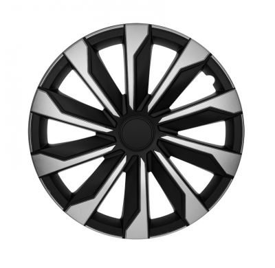 Juego De Cubiertas De Rueda Typhoon 16 Pulgadas Plateado / Negro