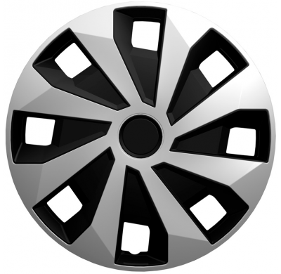 Juego de tapacubos Volvono-VAN 15 pulgadas plateado/negro (esféricos)