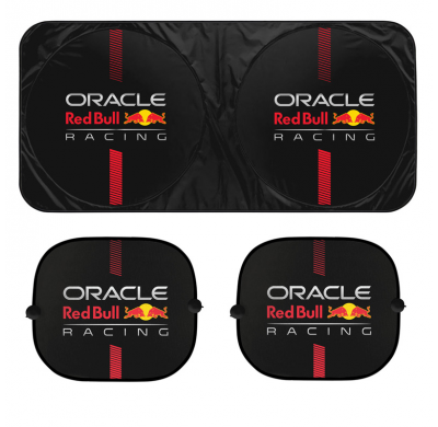 Red Bull Oracle Kit de protección solar universal - 3 piezas - Negro/Rojo