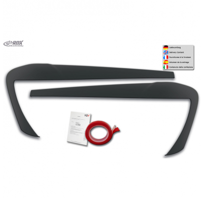 Pestañas de faros delanteros adecuados para BMW X3 (F25) Facelift y X4 (F26) 2014-2018 (ABS)