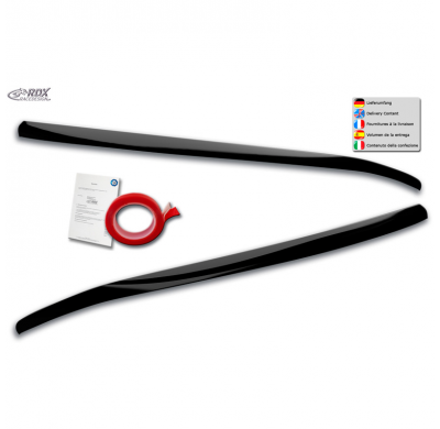 Pestañas de faros delanteros adecuados para Ford Focus IV Hatchback/Wagon/Sedan 2018-2022 (ABS negro brillante)