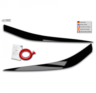 Pestañas de faros delanteros aptos para Kia Ceed (CD) y ProCeed (CD) 2018- (ABS negro brillante)