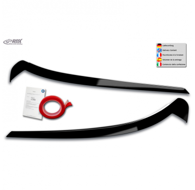 Pestañas de faros aptos para Volkswagen ID.3 2020- (ABS Negro Brillo)