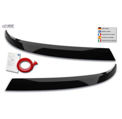 Pestañas de faros aptos para Volkswagen Transporter T6.1 2021- (ABS Negro Brillo)