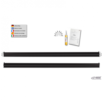 Faldones laterales adecuados para Skoda Rapid (NH) 2012-2019 'Edition' (ABS)