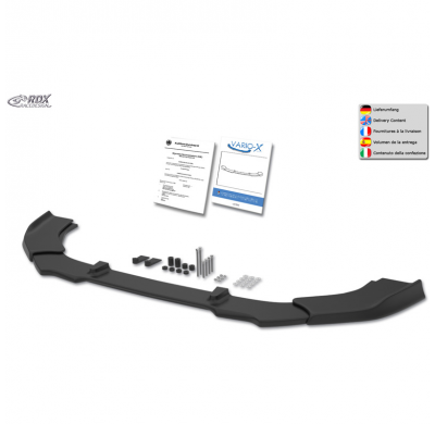 Spoiler delantero RDX Racedesign Vario-X compatible con Dacia Dokker 2012-2021 y Lodgy 2012-2022 'V2' (PU)