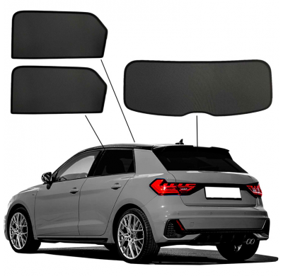 Juego de cortinillas Sunclip valido para Audi A1 (GBA) Sportback 2018 (incl. City Carver y Allstreet)