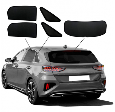 Juego de cortinillas Sunclip apto para Kia Cee'd (CD) HB 5 puertas 2018-