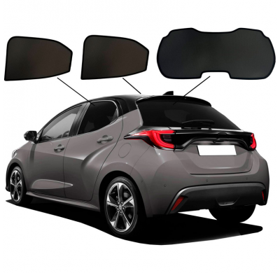 Juego de cortinillas Sunclip apto para Toyota Yaris (P21) 2020- y Mazda 2 (KB) 2022-