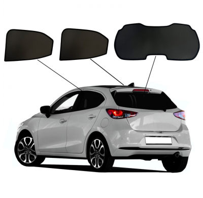 Juego de cortinillas Sunclip apto para Toyota Yaris (P21) 2020- y Mazda 2 (KB) 2022-