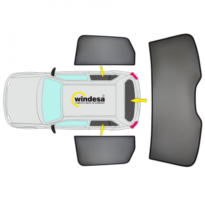 Juego de cortinillas Sunclip apto para Kia Niro II (SG2) 2022-