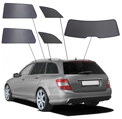 Juego de cortinillas Sunclip apto para Mercedes Clase C W204 Kombi 2007-2014
