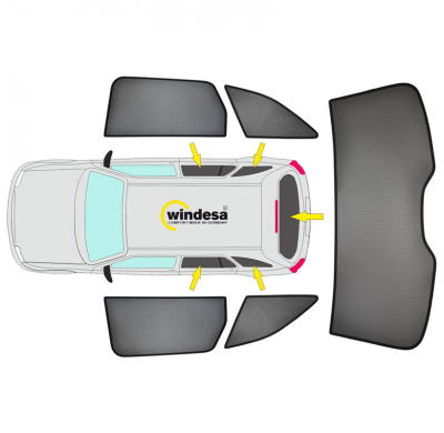 Juego de cortinillas Sunclip valido para Audi A6 (C9) Avant 2025 (excl. E-Tron)