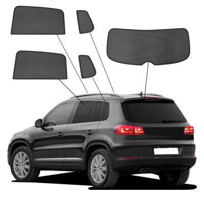Juego de cortinillas Sunclip apto para Volkswagen Tiguan (5N) 2007-2016