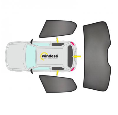 Juego de cortinillas Sunclip valido para Mini F56 One/Cooper/S de 3 puertas (2014-2024)