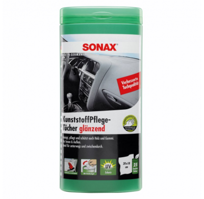 Sonax 412.100 Plastic Care Wipes Brillant 25pcs