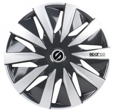 Juego De Tapacubos Sparco Wheels Lazio 13-Pulgadas Gris/Silver Sparco Wheels
