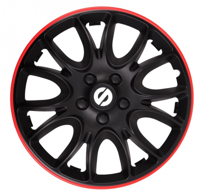 Juego Tapacubos Sparco Veneto 14-Inch Black/Red