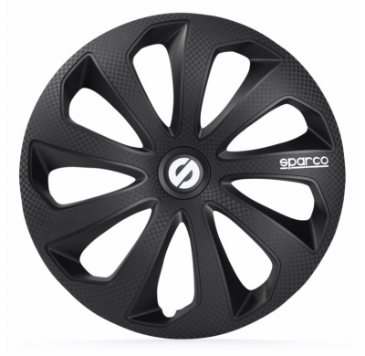 Juego De Tapacubos Sparco Wheels Sicilia 15-Pulgadas Negro/Carbono Sparco Wheels