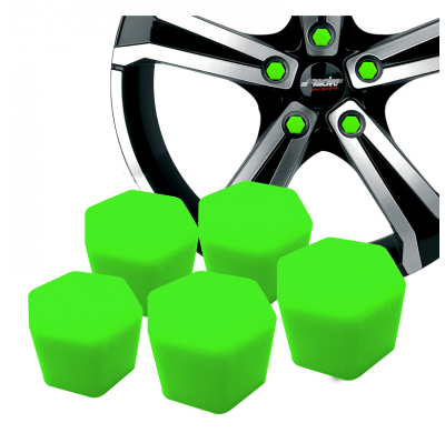 Tapones Tuerca Rueda Simoni Racing Soft Sil - 19mm - Verde - Juego De 20 Piezas