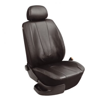 Simoni Racing Fundas De Asiento Universales Type M (Asientos Delanteros) - Negro Cuero Sintetico - 6-Unidades
