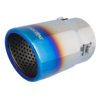 Cola De Escape Simoni Racing Redonda/Slanting Inox/Titanium - ø76xl128mm - Installation 43->67mm