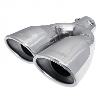 Cola De Escape Simoni Racing Double Oval/Slanting Inox - 167x67xl220mm - Installation 37->68mm - Left