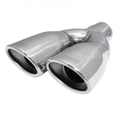 Cola De Escape Simoni Racing Double Oval/Slanting Inox - 167x67xl220mm - Installation 37->68mm - Right